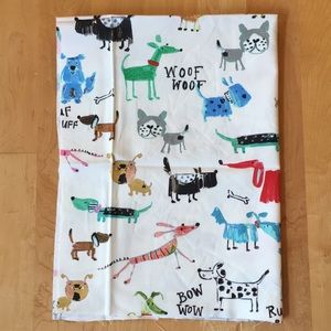 Painted Dog Print Duck Cloth Fabric